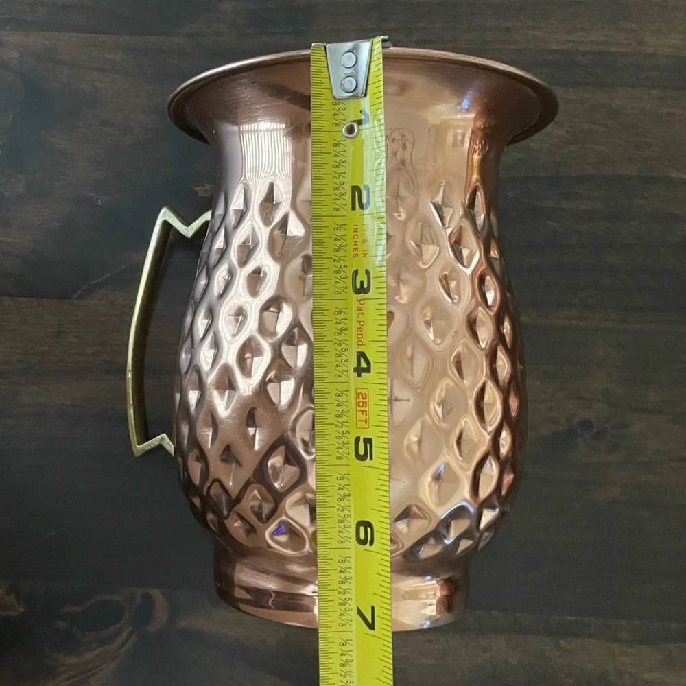 Hammered Copper Moscow Mule Pitcher and Mug Set